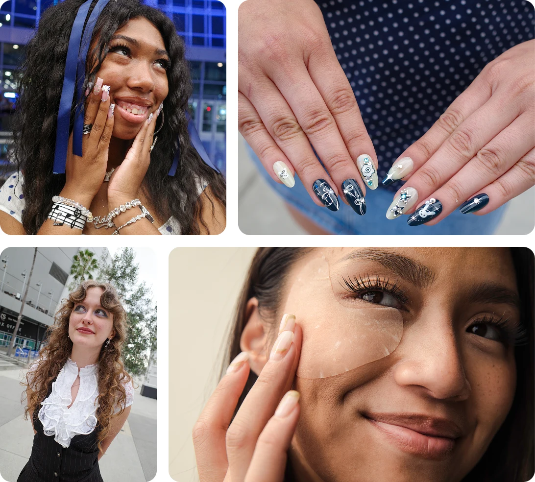 Pin grid featuring the latest fashion and beauty trends