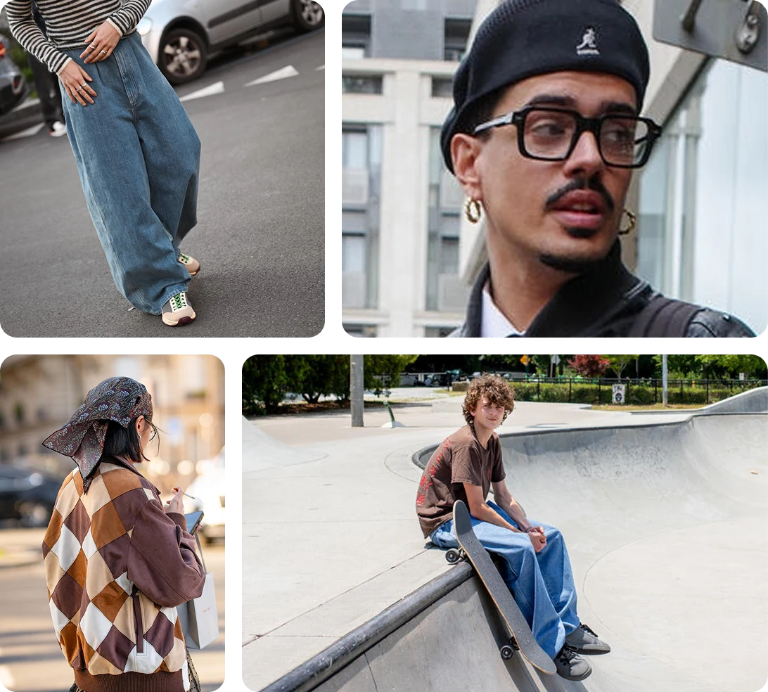 Pin grid featuring the latest fashion and beauty trends