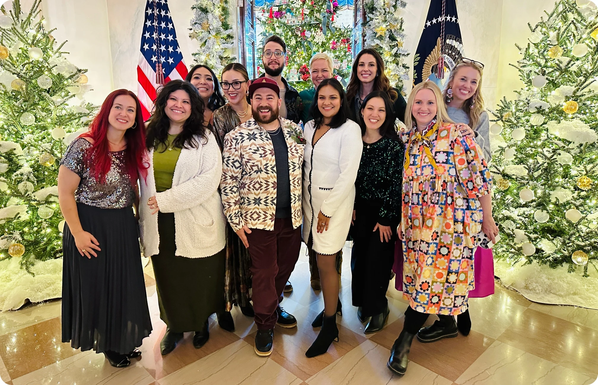 Group photo of Pinterest Creators during visit to The White House