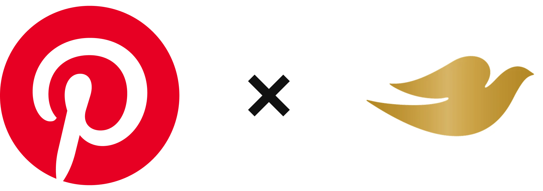 Pinterest logo and Dove logo