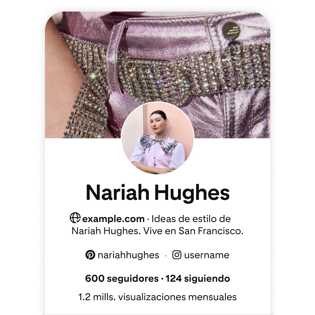 Mobile screenshot of Pinterest profile for Nariah Hughes