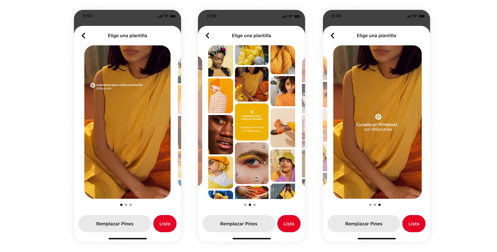 Board sharing feature showing the share on Instagram and download buttons