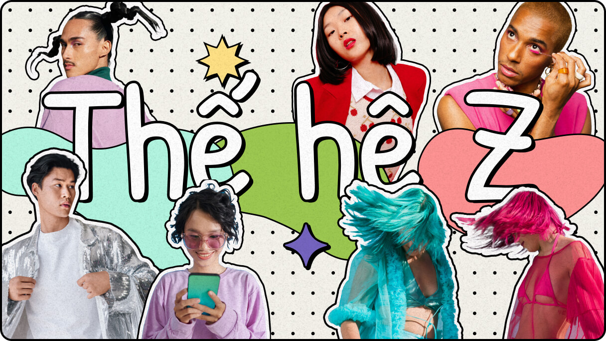 Ảnh ghép những người tạo thuộc Gen Z.