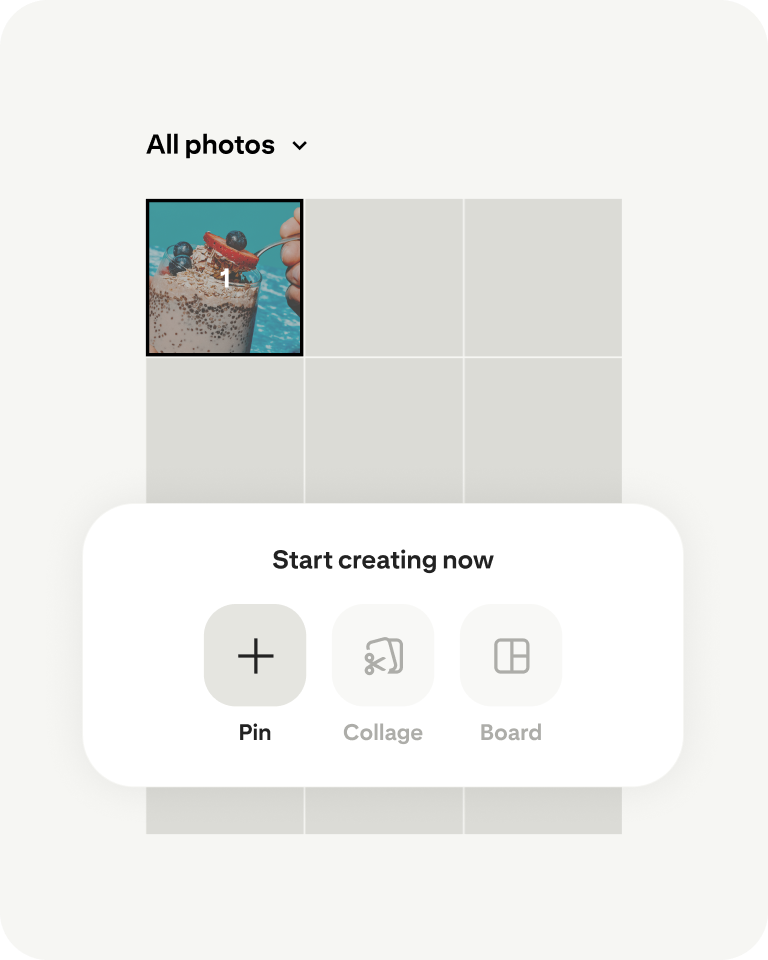 Create Pin screen