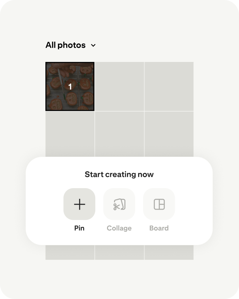 Create Pin screen