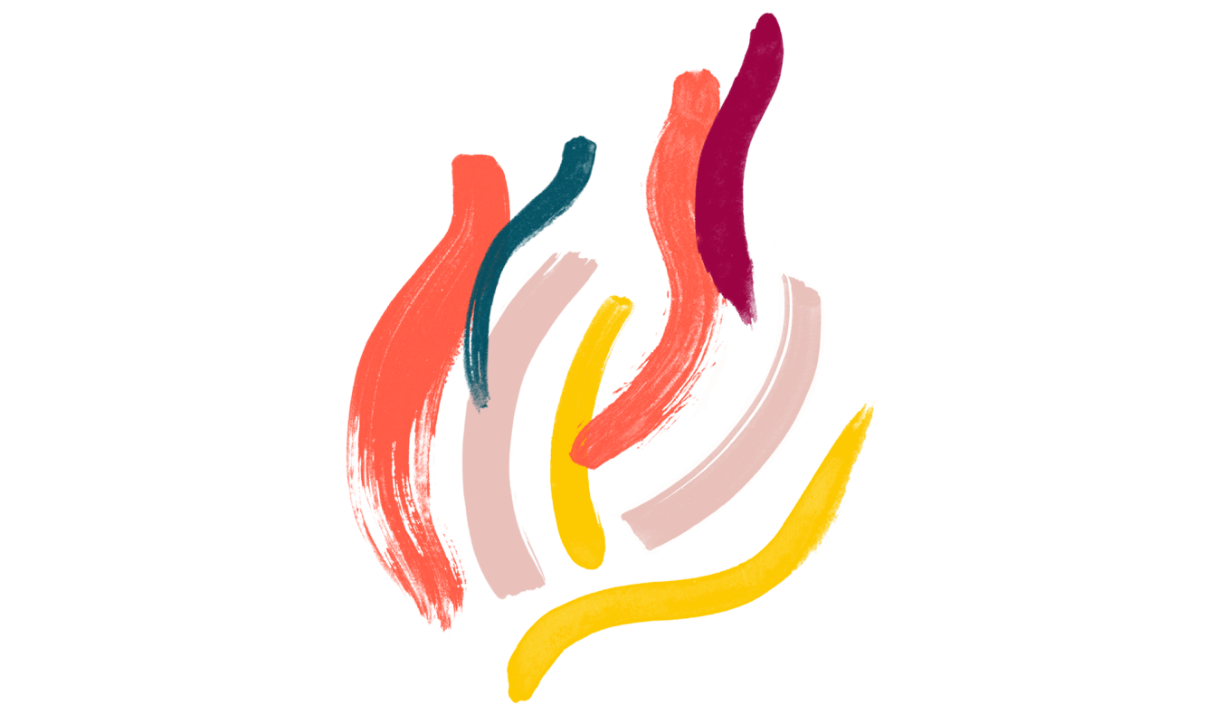 Multi-color flame illustration