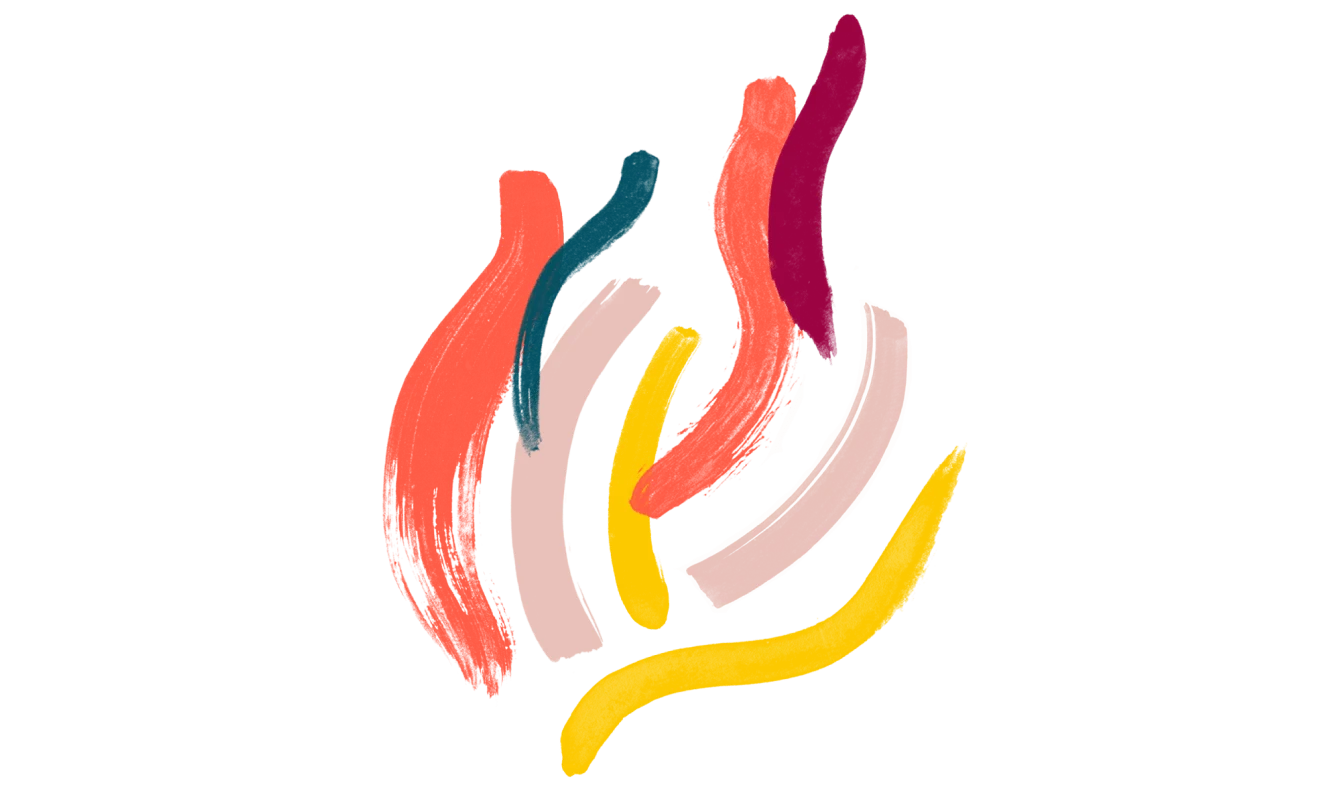 Multi-color flame illustration