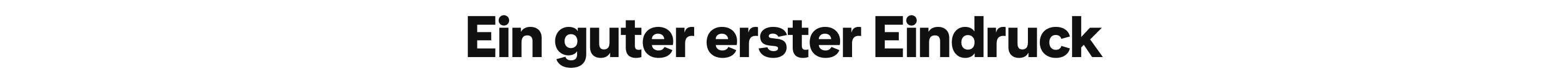 Make a good first impression