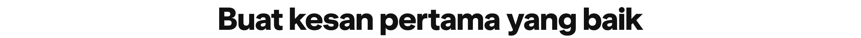 Make a good first impression