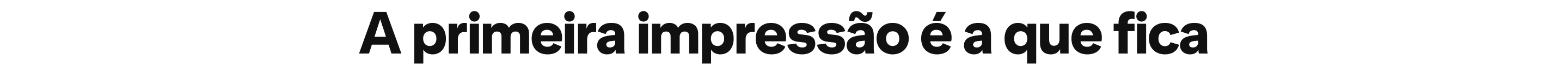 Make a good first impression