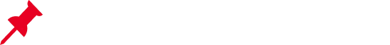 Icona rossa raffigurante una puntina da disegno inclinata a 45 gradi