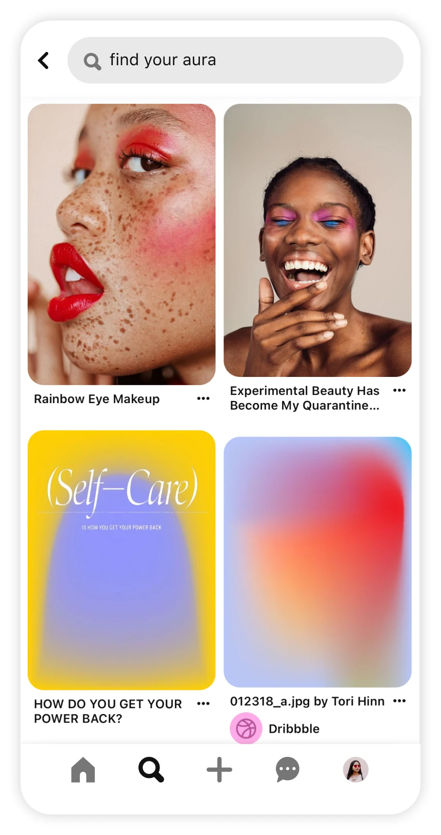 Screen shot of Pinterest app showing trend article for aura aesthetic