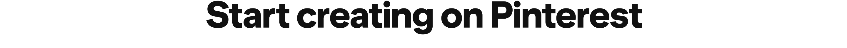 Start creating on Pinterest