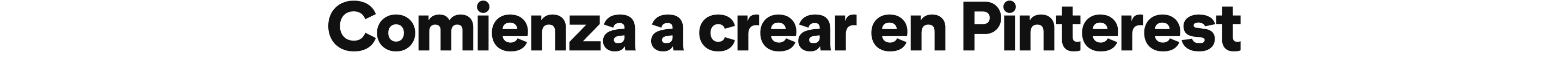 Comienza a crear en Pinterest