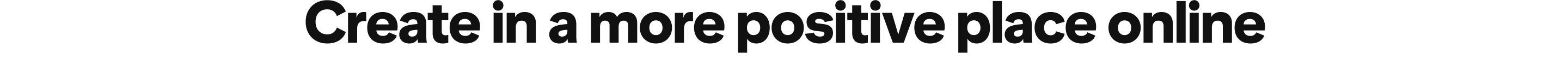 Create in a more positive place online