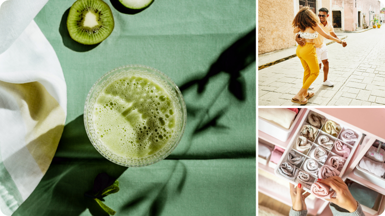 Pasta de Pins que mostra tendências mensais