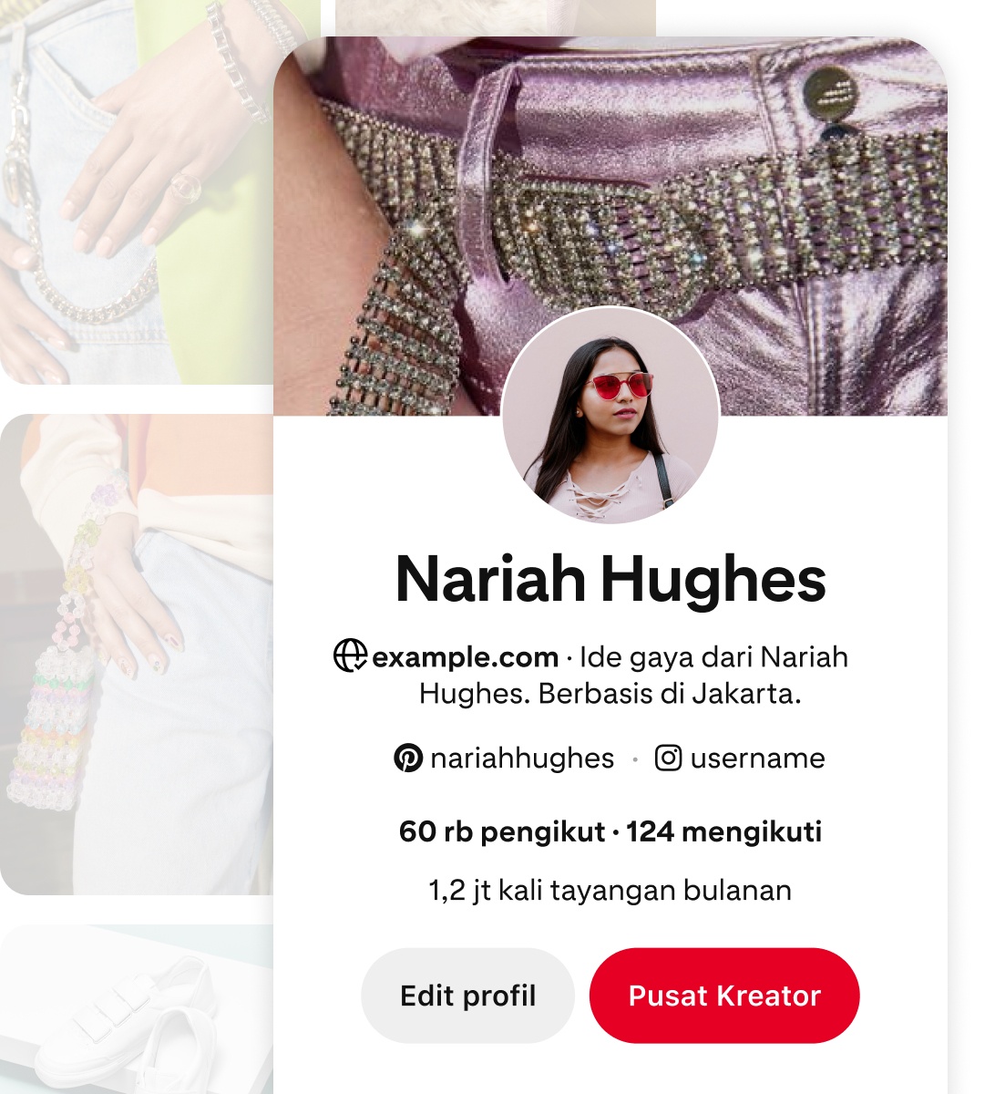 Mobile screenshot of Pinterest profile for Nariah Hughes