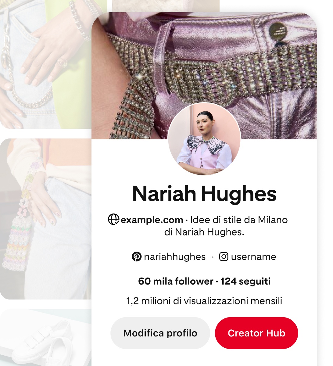 Mobile screenshot of Pinterest profile for Nariah Hughes