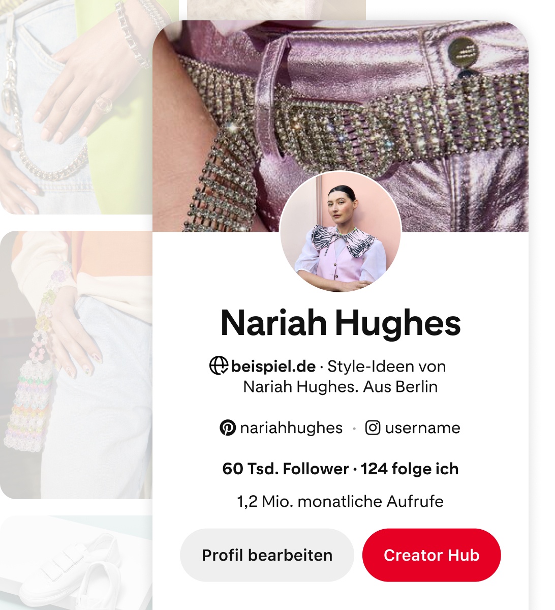 Mobile screenshot of Pinterest profile for Nariah Hughes