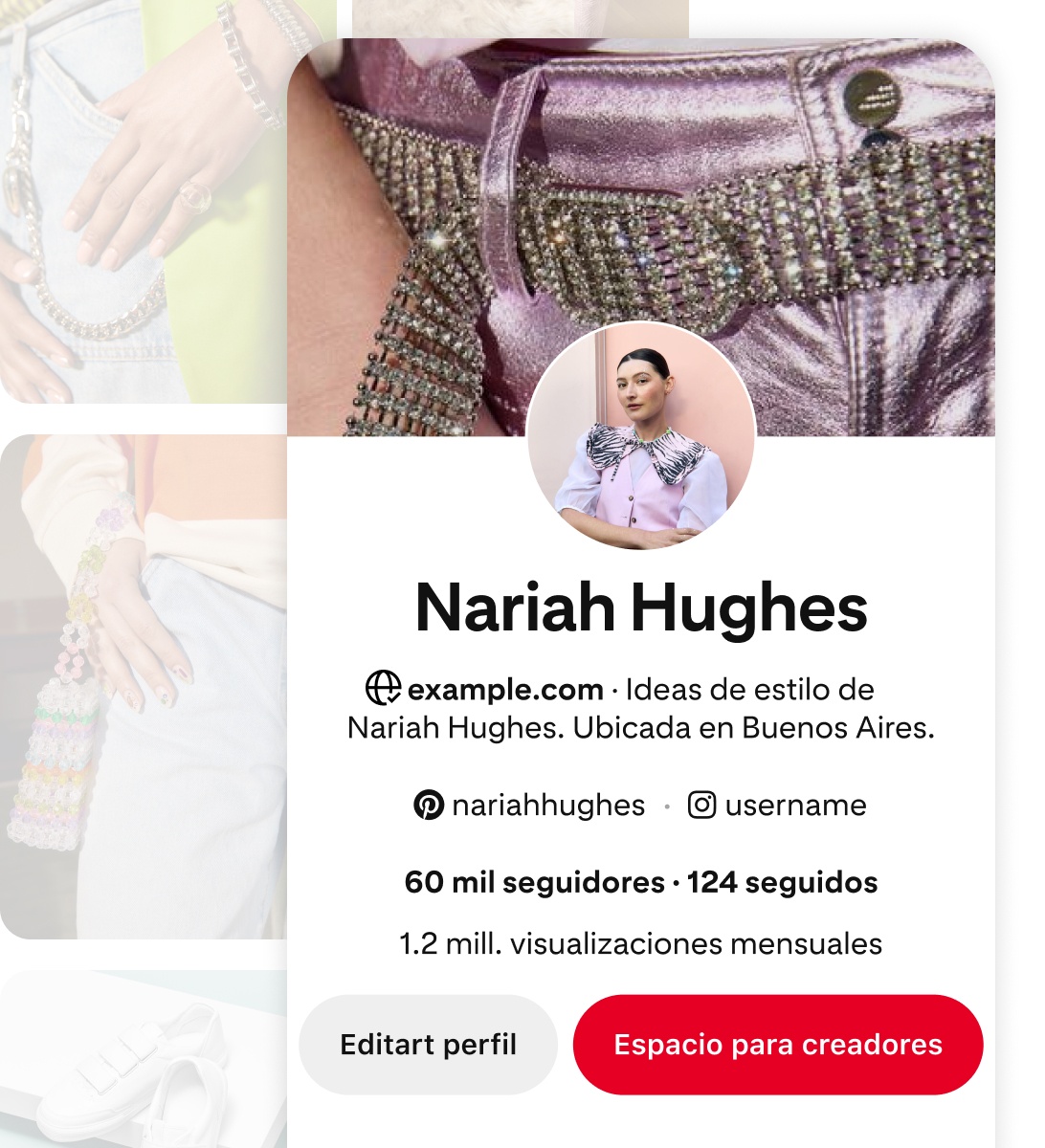 Mobile screenshot of Pinterest profile for Nariah Hughes