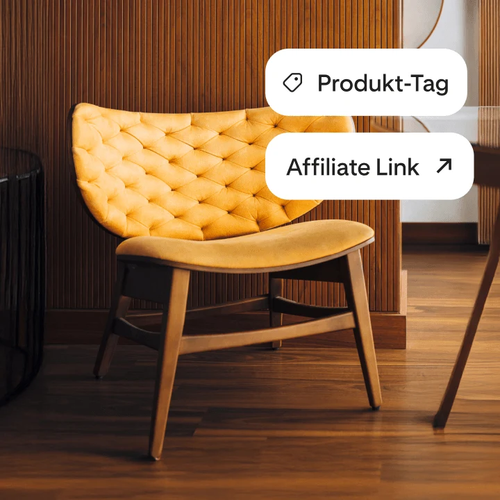 Pin-Bild mit Produkt-Tag und Affiliate Links