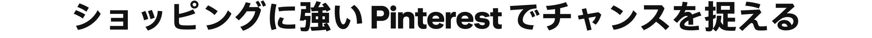 ショッピングに強い Pinterest でチャンスを捉える