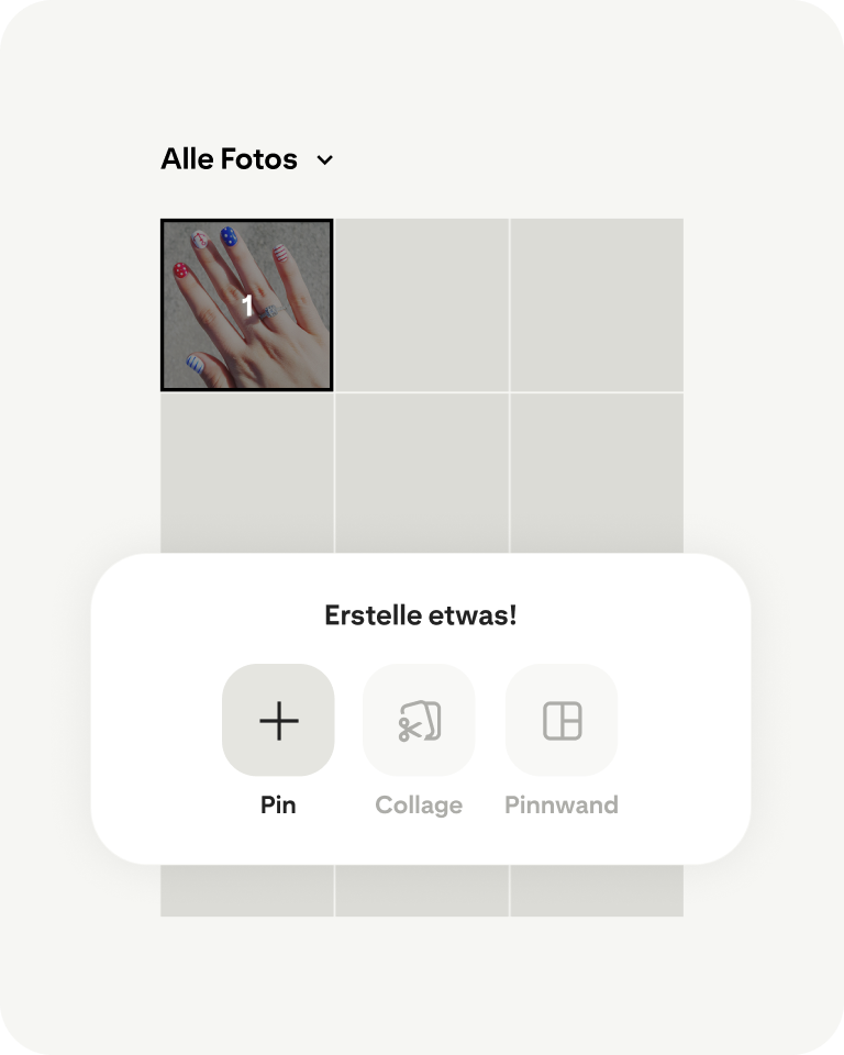Pinterest app start creating now Pin screen