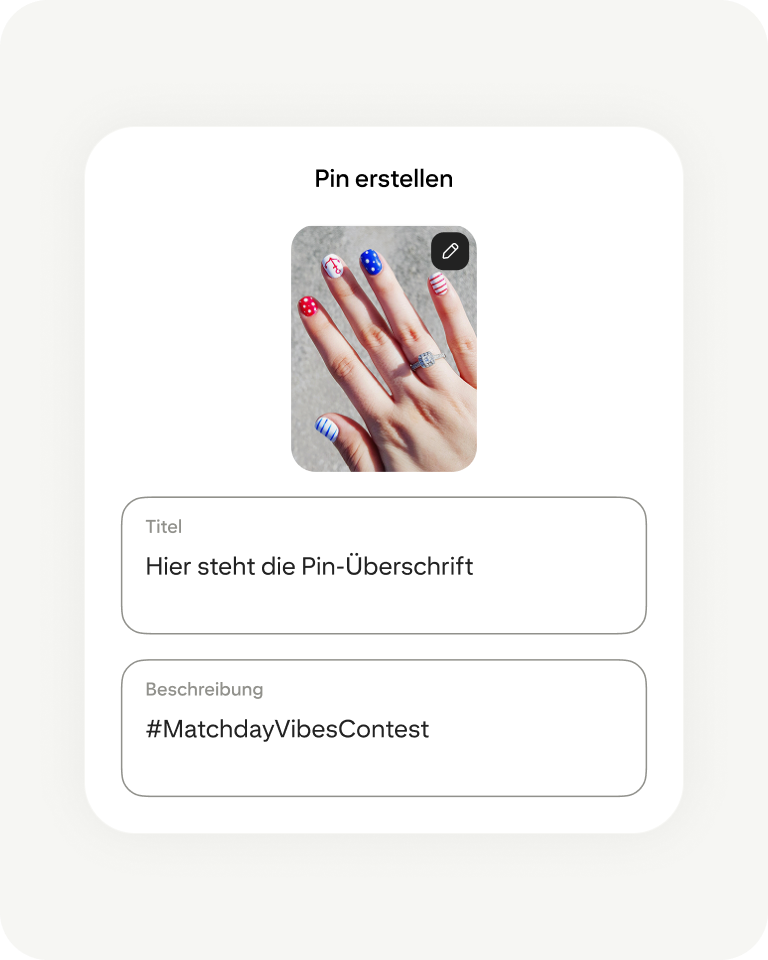 Pinterest app creating Pin screen