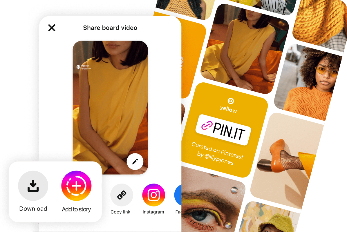 Pinterest board sharing feature