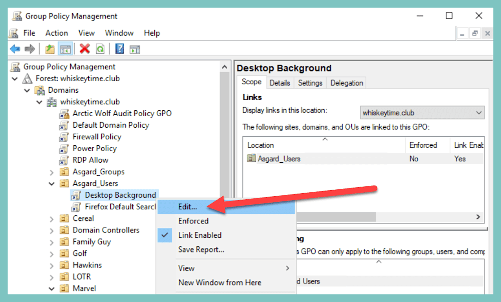 Configuring Group Policy to set a desktop background image for users in Windows 11