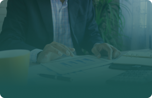 Image of a man working on a tablet