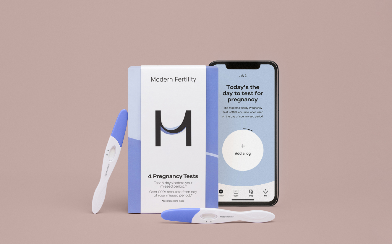 Modern Fertility Prueba de embarazo | La prueba casera de alta sensibilidad  es 99% precisa y se puede utilizar 6 días antes de tu período perdido