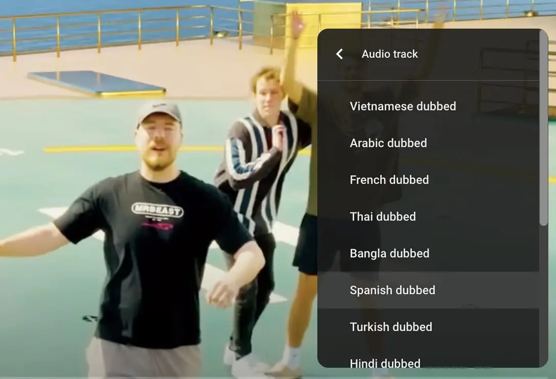 MrBeast Multi-Language Audio 