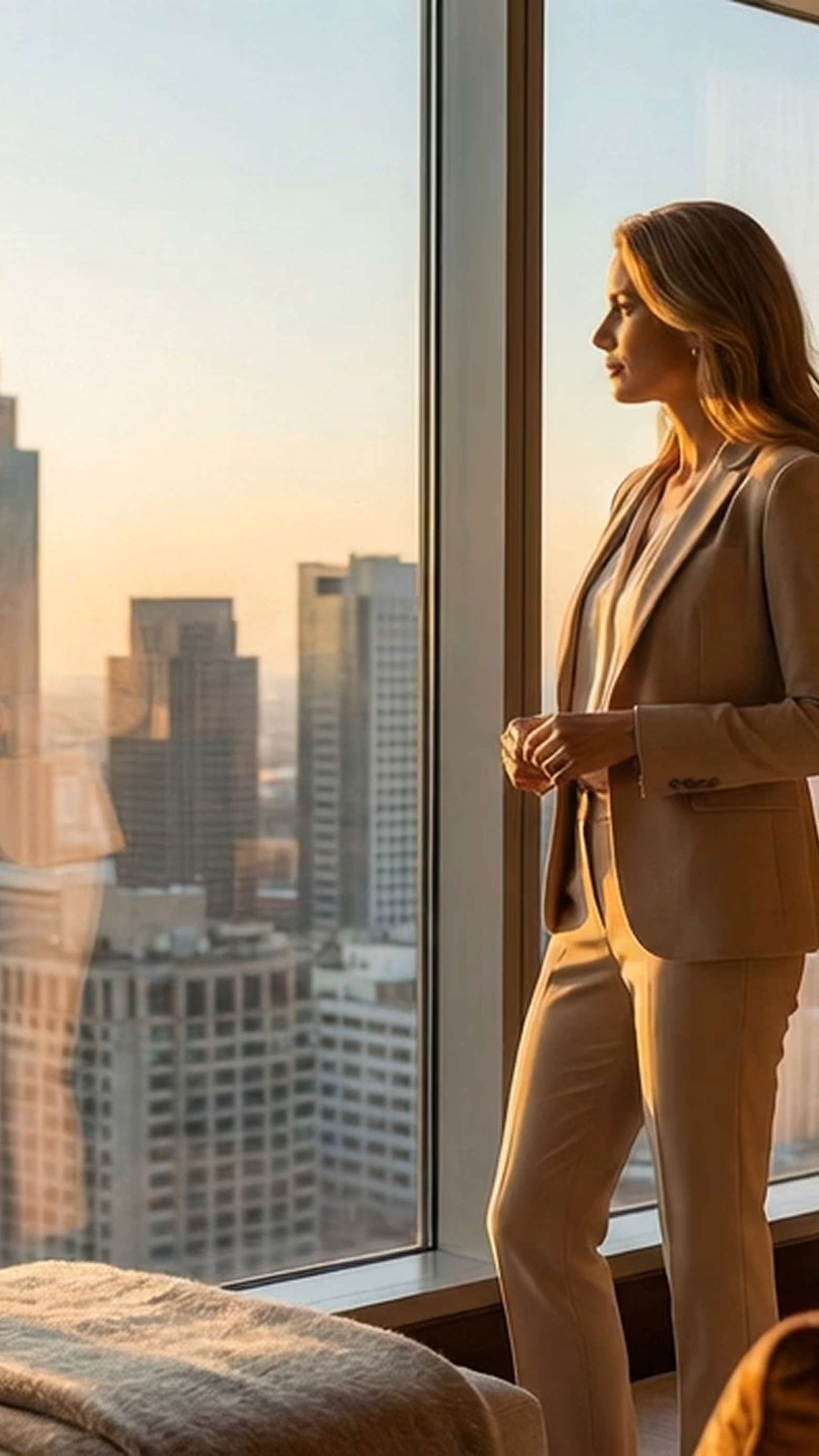 Woman Looking out the window