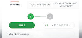 Sign-up using the available registration form