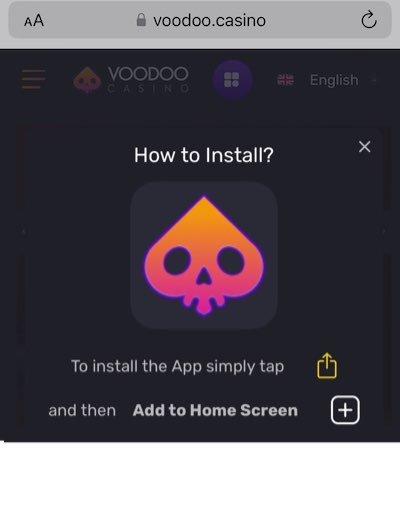 Voodoo Casino mobile app