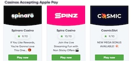 1. Pick an Apple Pay Casino from our list.