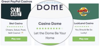 Choose a great PayPal Casino from our list