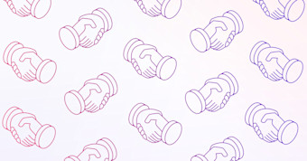Generic blog visual handshake white