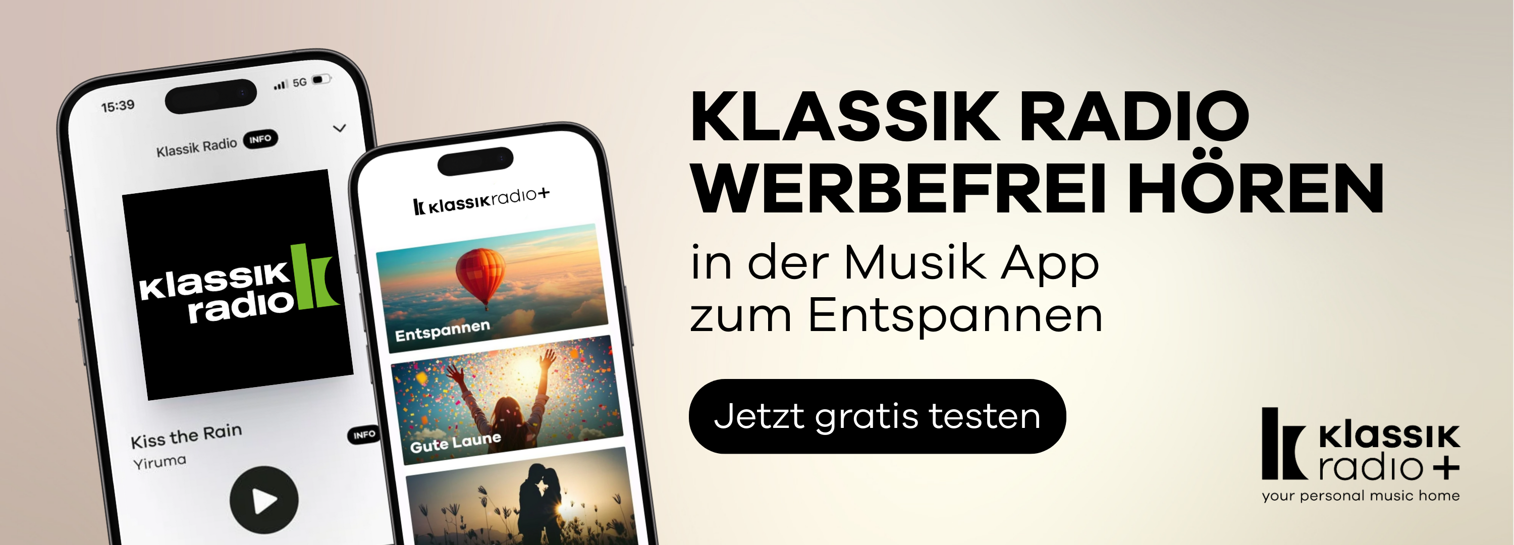 Nur noch das Beste hören inkl. Klassik Radio werbefrei - Jetzt gratis testen