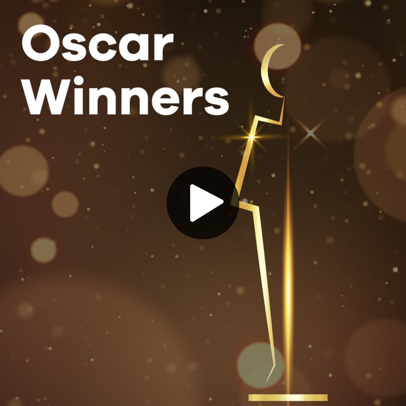 Sender Oscar Winners mit einer Trophäe 