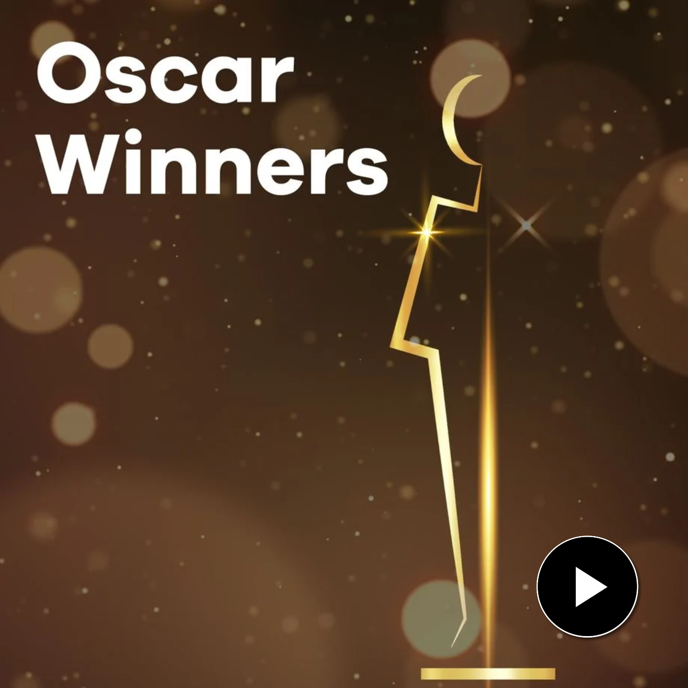 Sender Oscar Winners mit einer Trophäe 