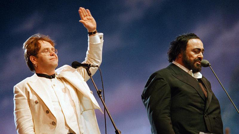 Luciano Pavarotti und Elton John