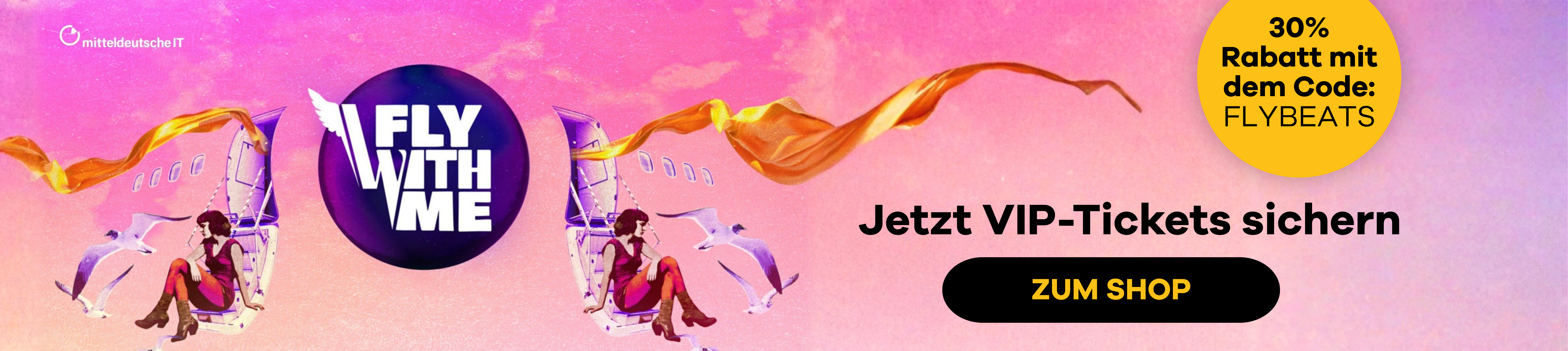 Fly with me Festival mit 30% Rabatt Tickets sichern