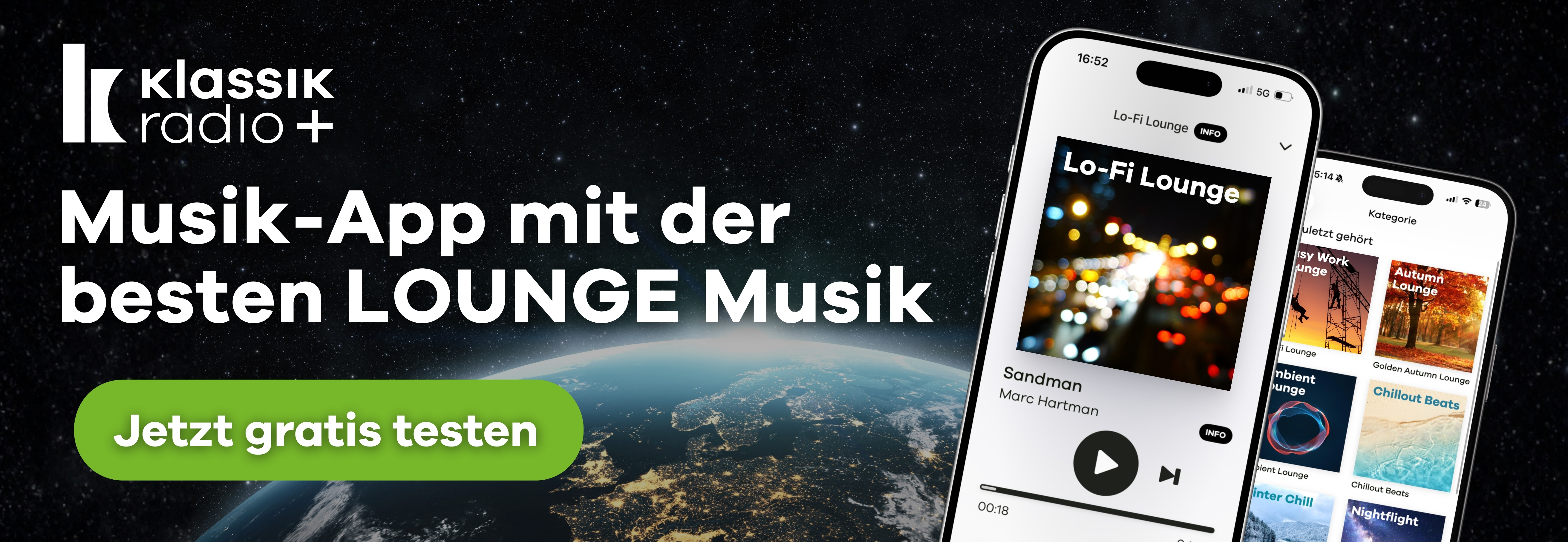 Klassik Radio Plus: Ihre Musik-App für die beste Lounge Musik