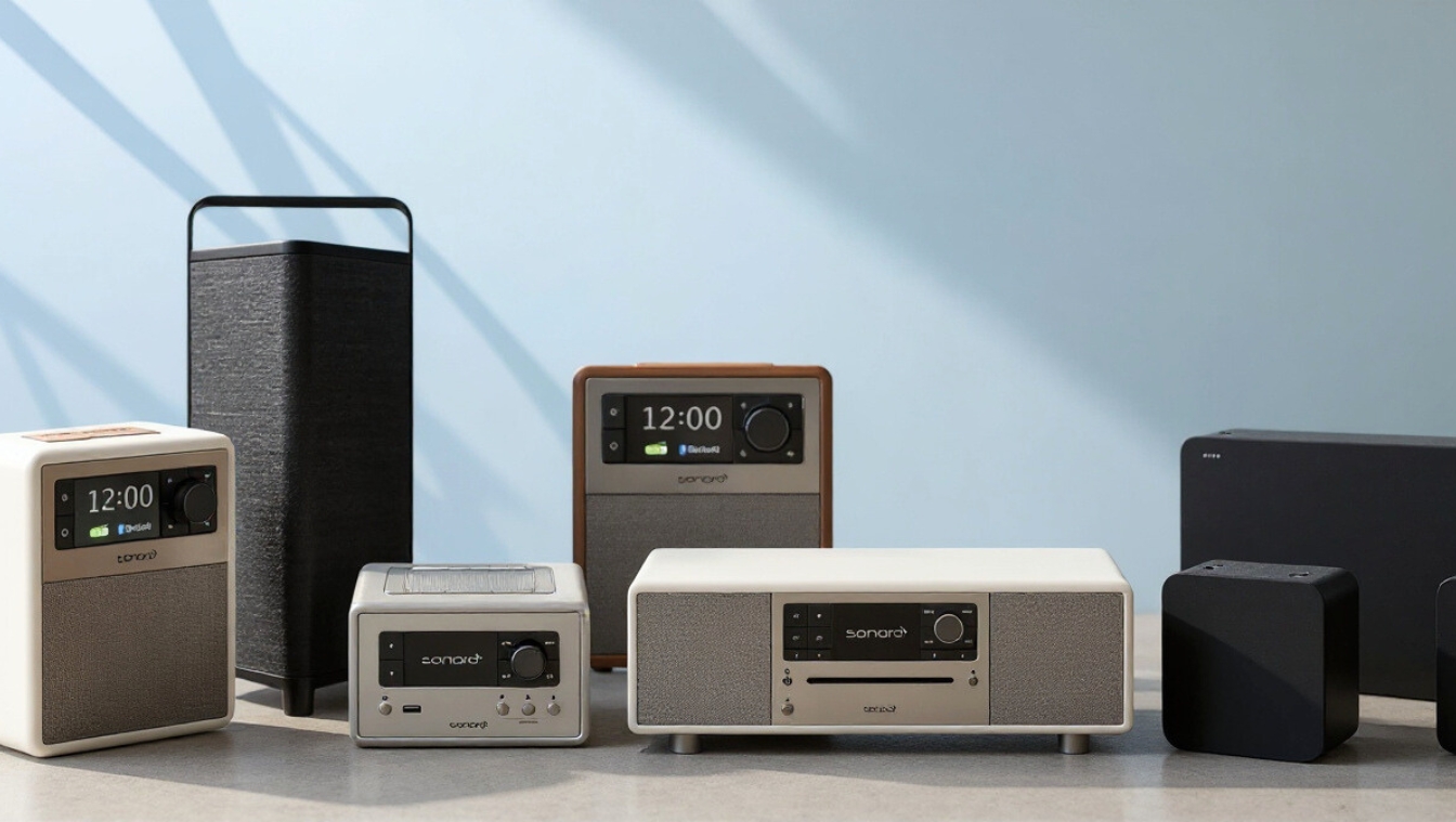 Premium Audio Geräte: TechniSat PURE Evoke Spot, DIGITRADIO 305, Braun Audio Lautsprecher LE03