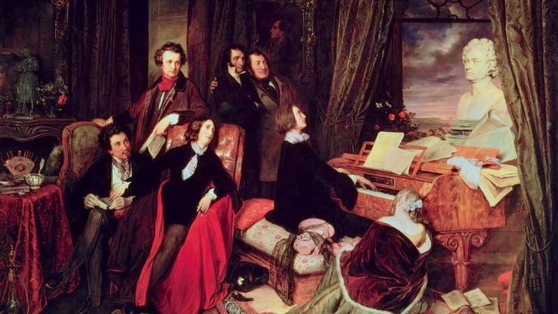 Franz Liszt am Klavier