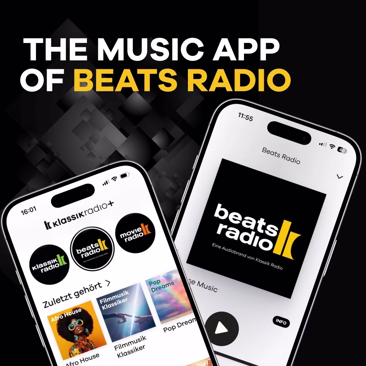 The Music App of Beats Radio, Handy mit Beats Radio im Player