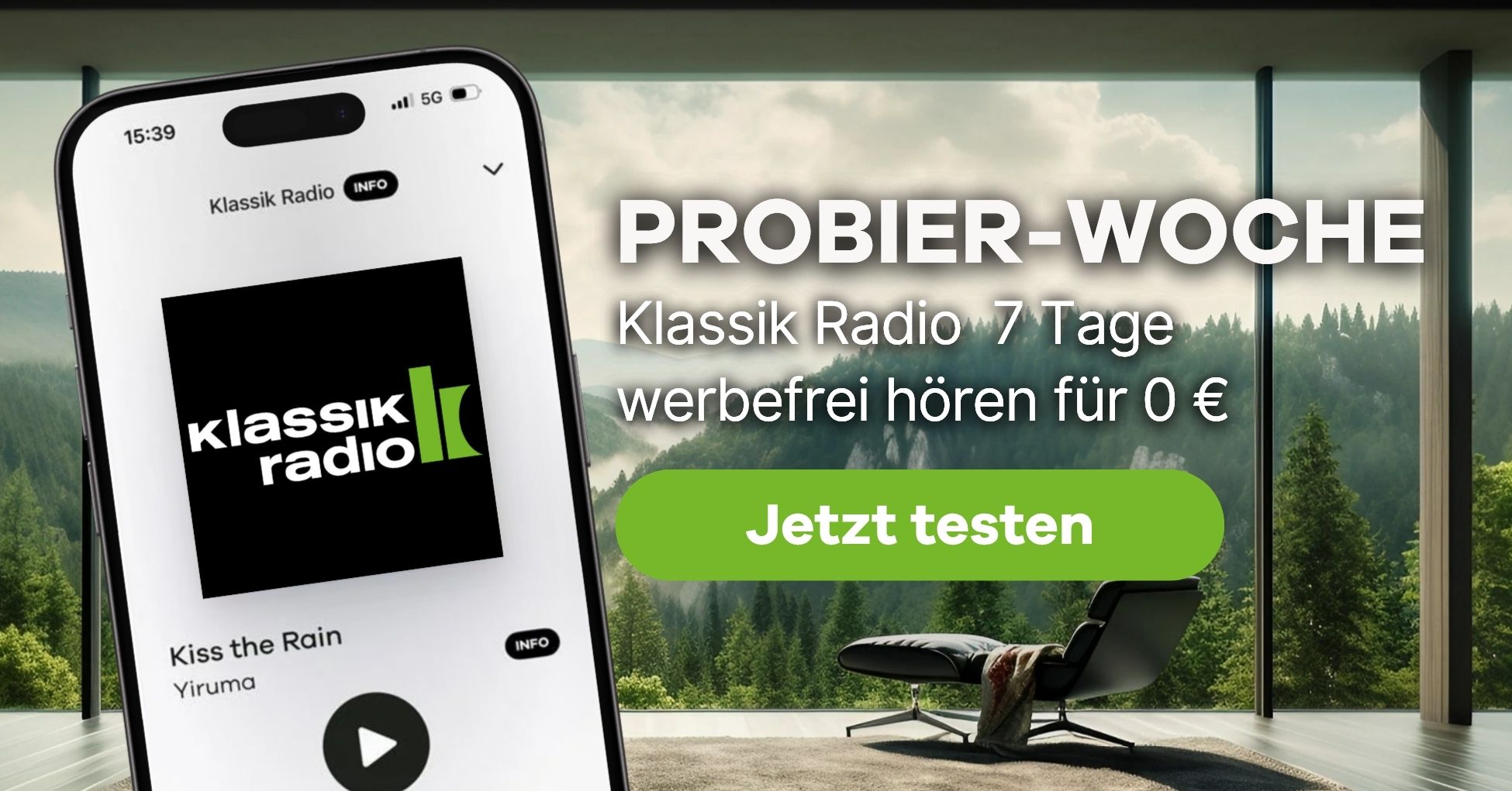 Klassik Radio Probier-Woche: 7 Tage werbefrei hören für 0 €