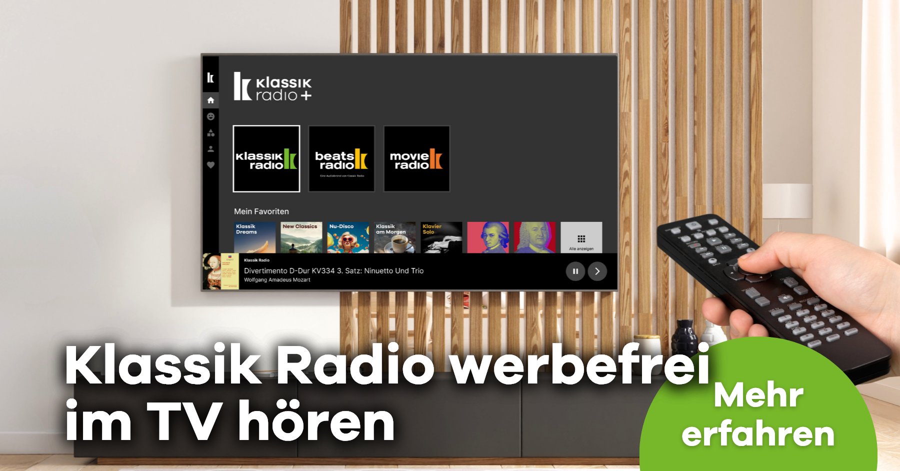 Klassik Radio+ auf dem Smart TV